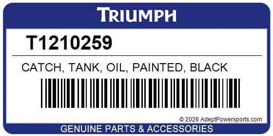 Triumph T1210259 Catch, Tank, Oil, Painted, Black