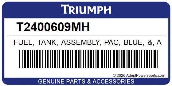 Triumph T2400609MH Fuel, Tank, Assembly, Pac, Blue, &, Alu