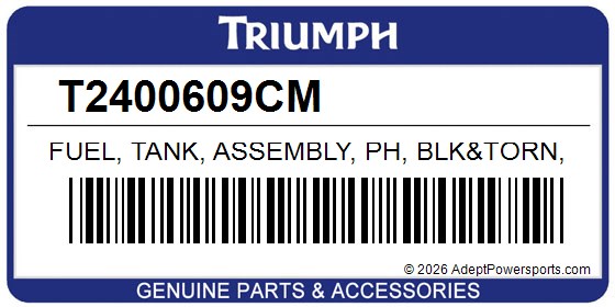 Triumph T2400609CM Fuel, Tank, Assembly, Ph, Blk&Torn, Red