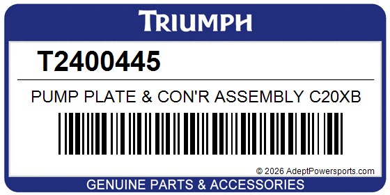 Triumph T2400445 Pump Plate & Con'r Assembly C20xb