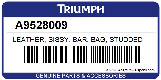 Triumph A9528009 Leather, Sissy, Bar, Bag, Studded