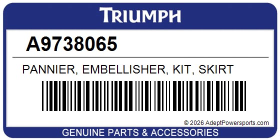 Triumph A9738065 Pannier, Embellisher, Kit, Skirt