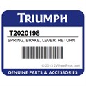 Triumph T2020198 Spring, Brake, Lever, Return