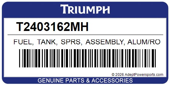 Triumph T2403162MH Fuel, Tank, Sprs, Assembly, Alum/Roul