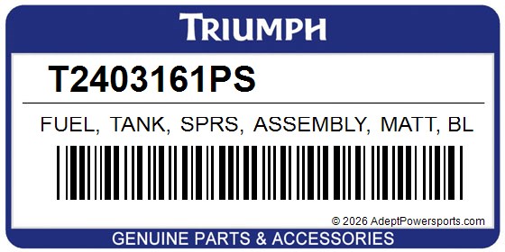 Triumph T2403161PS Fuel, Tank, Sprs, Assembly, Matt, Blk