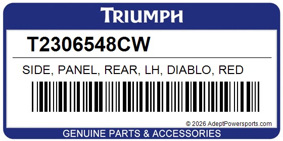 Triumph T2306548CW Side, Panel, Rear, Lh, Diablo, Red