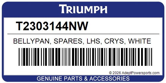 Triumph T2303144NW Bellypan, Spares, Lhs, Crys, White