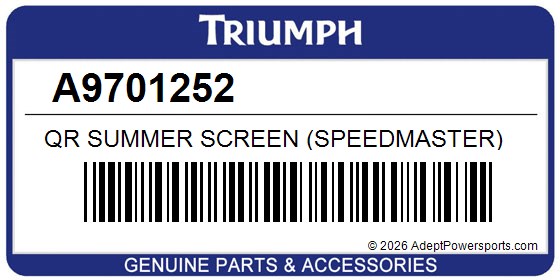 Triumph A9701252 Qr Summer Screen (Speedmaster)