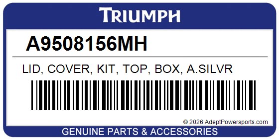 Triumph A9508156MH Lid, Cover, Kit, Top, Box, A.Silvr