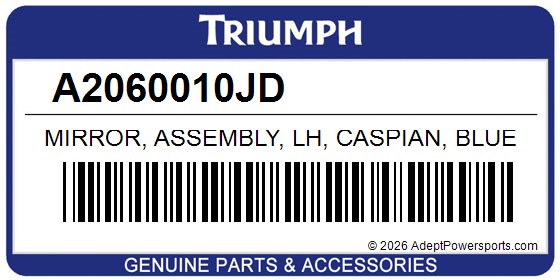 Triumph A2060010JD Mirror, Assembly, Lh, Caspian, Blue