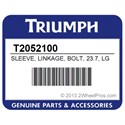Triumph T2052100 Sleeve, Linkage, Bolt, 23.7, Lg