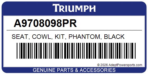Triumph A9708098PR Seat, Cowl, Kit, Phantom, Black