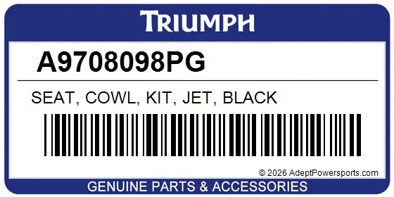 Triumph A9708098PG Seat, Cowl, Kit, Jet, Black