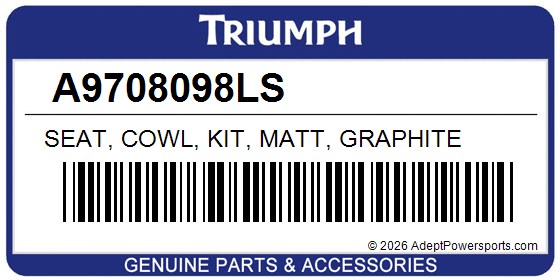Triumph A9708098LS Seat, Cowl, Kit, Matt, Graphite