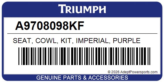 Triumph A9708098KF Seat, Cowl, Kit, Imperial, Purple