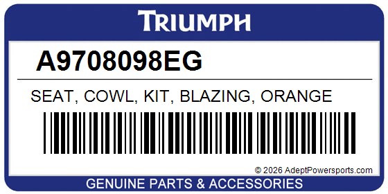 Triumph A9708098EG Seat, Cowl, Kit, Blazing, Orange