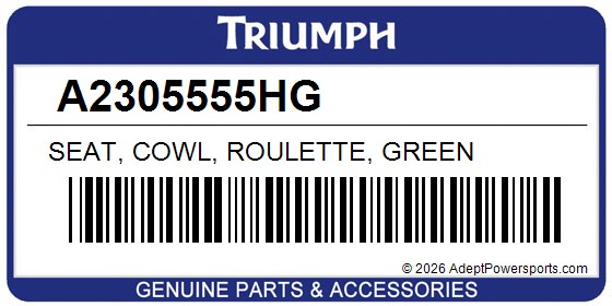 Triumph A2305555HG Seat, Cowl, Roulette, Green
