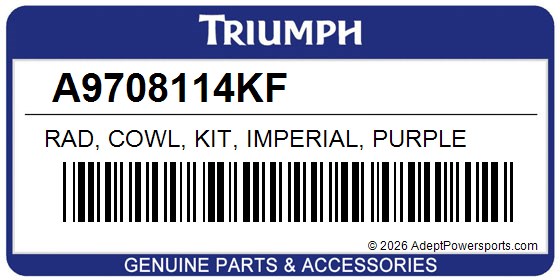 Triumph A9708114KF Rad, Cowl, Kit, Imperial, Purple