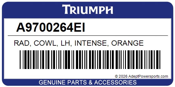 Triumph A9700264EI Rad, Cowl, Lh, Intense, Orange