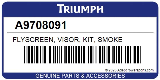 Triumph A9708091 Flyscreen, Visor, Kit, Smoke