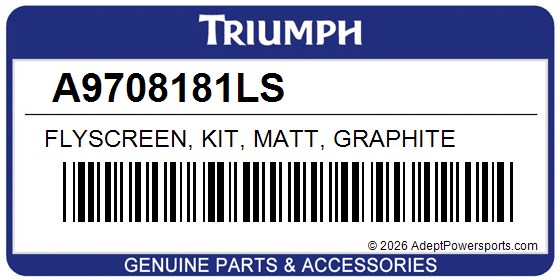 Triumph A9708181LS Flyscreen, Kit, Matt, Graphite