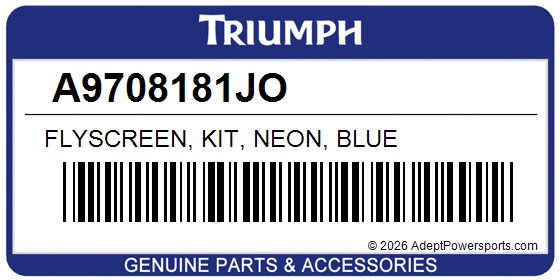 Triumph A9708181JO Flyscreen, Kit, Neon, Blue