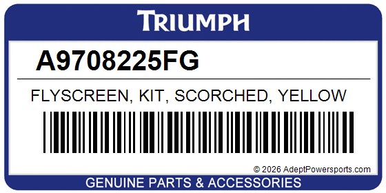 Triumph A9708225FG Flyscreen, Kit, Scorched, Yellow
