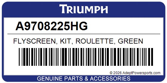 Triumph A9708225HG Flyscreen, Kit, Roulette, Green