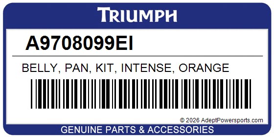 Triumph A9708099EI Belly, Pan, Kit, Intense, Orange