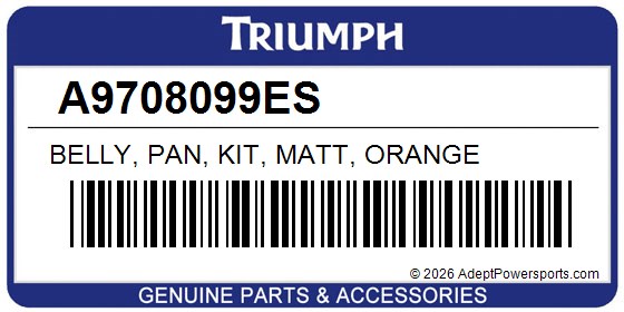 Triumph A9708099ES Belly, Pan, Kit, Matt, Orange