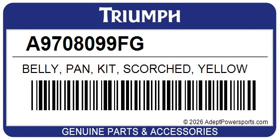 Triumph A9708099FG Belly, Pan, Kit, Scorched, Yellow