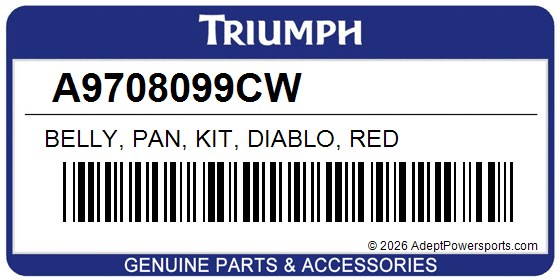 Triumph A9708099CW Belly, Pan, Kit, Diablo, Red