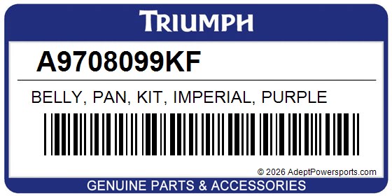 Triumph A9708099KF Belly, Pan, Kit, Imperial, Purple