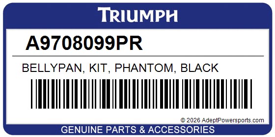 Triumph A9708099PR Bellypan, Kit, Phantom, Black