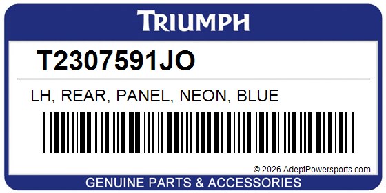 Triumph T2307591JO Lh, Rear, Panel, Neon, Blue
