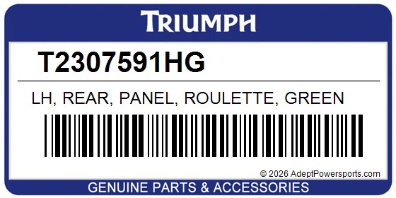 Triumph T2307591HG Lh, Rear, Panel, Roulette, Green