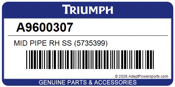 Triumph A9600307 Mid Pipe Rh Ss (5735399)