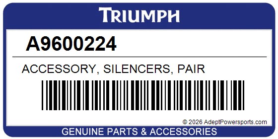 Triumph A9600224 Accessory, Silencers, Pair