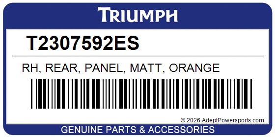 Triumph T2307592ES Rh, Rear, Panel, Matt, Orange
