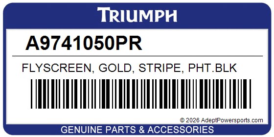 Triumph A9741050PR Flyscreen, Gold, Stripe, Pht.Blk