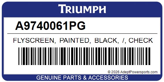 Triumph A9740061PG Flyscreen, Painted, Black, /, Checkered