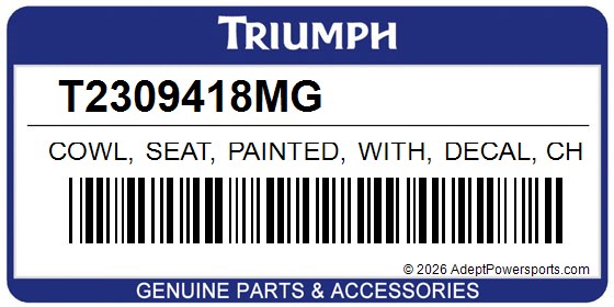 Triumph T2309418MG Cowl, Seat, Painted, With, Decal, Chromium
