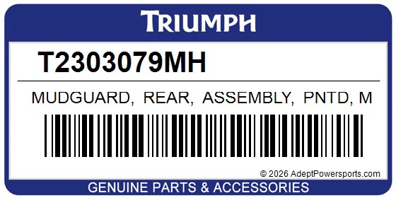 Triumph T2303079MH Mudguard, Rear, Assembly, Pntd, Mh/Pr