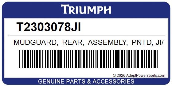 Triumph T2303078JI Mudguard, Rear, Assembly, Pntd, Ji/Nf