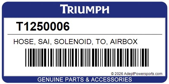 Triumph T1250006 Hose, Sai, Solenoid, To, Airbox