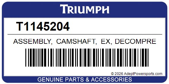 Triumph T1145204 Assembly, Camshaft, Ex, Decompressor