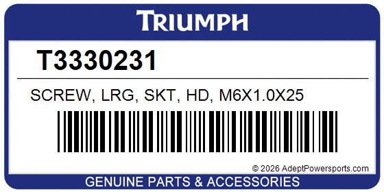 Triumph T3330231 Screw, Lrg, Skt, Hd, M6x1.0X25