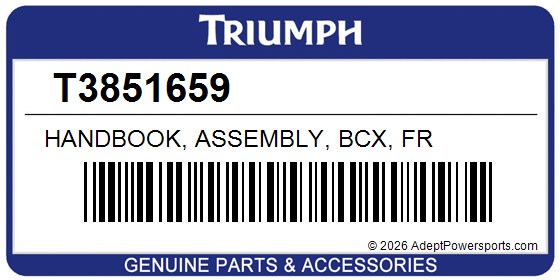 Triumph T3851659 Handbook, Assembly, Bcx, Fr