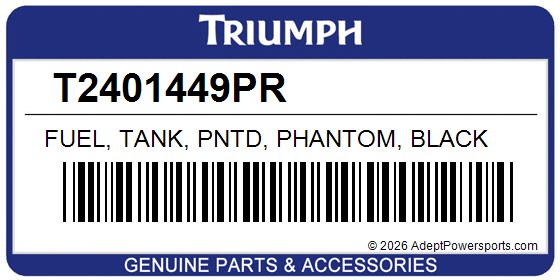 Triumph T2401449PR Fuel, Tank, Pntd, Phantom, Black
