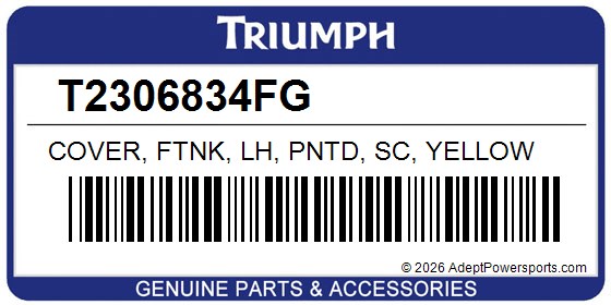Triumph T2306834FG Cover, Ftnk, Lh, Pntd, Sc, Yellow